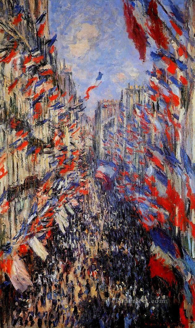 The Rue Montorgeuil Claude Monet Oil Paintings